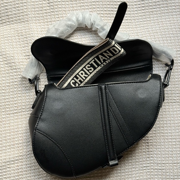 Christian Dior Black Ultramatte Calfskin Saddle Bag - Picture 2 of 2